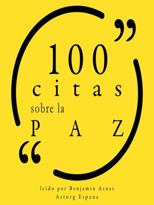 cover image of 100 citas sobre la paz